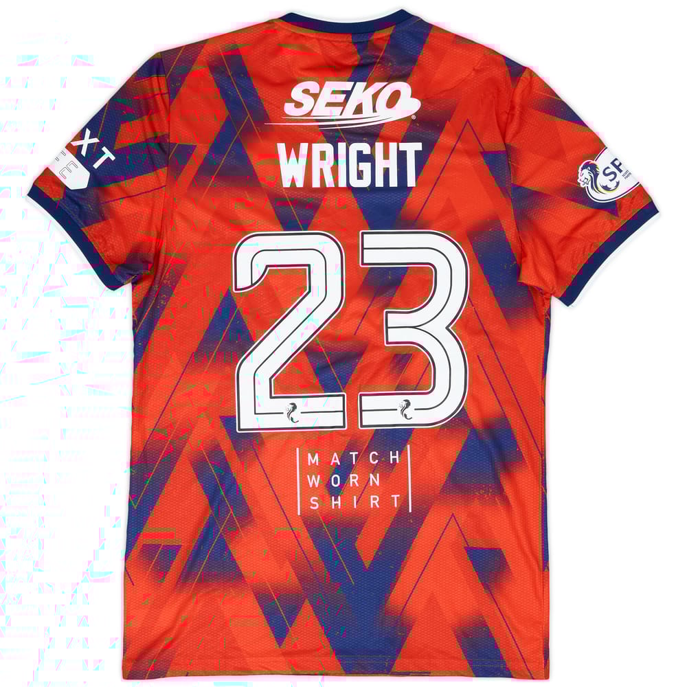 2023-24 Rangers Match Issue Fourth Shirt Wright #23