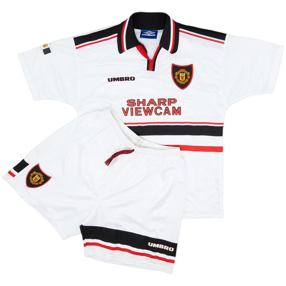 1997-99 Manchester United Away Shirt & Shorts - 7/10 - (L.Boys)