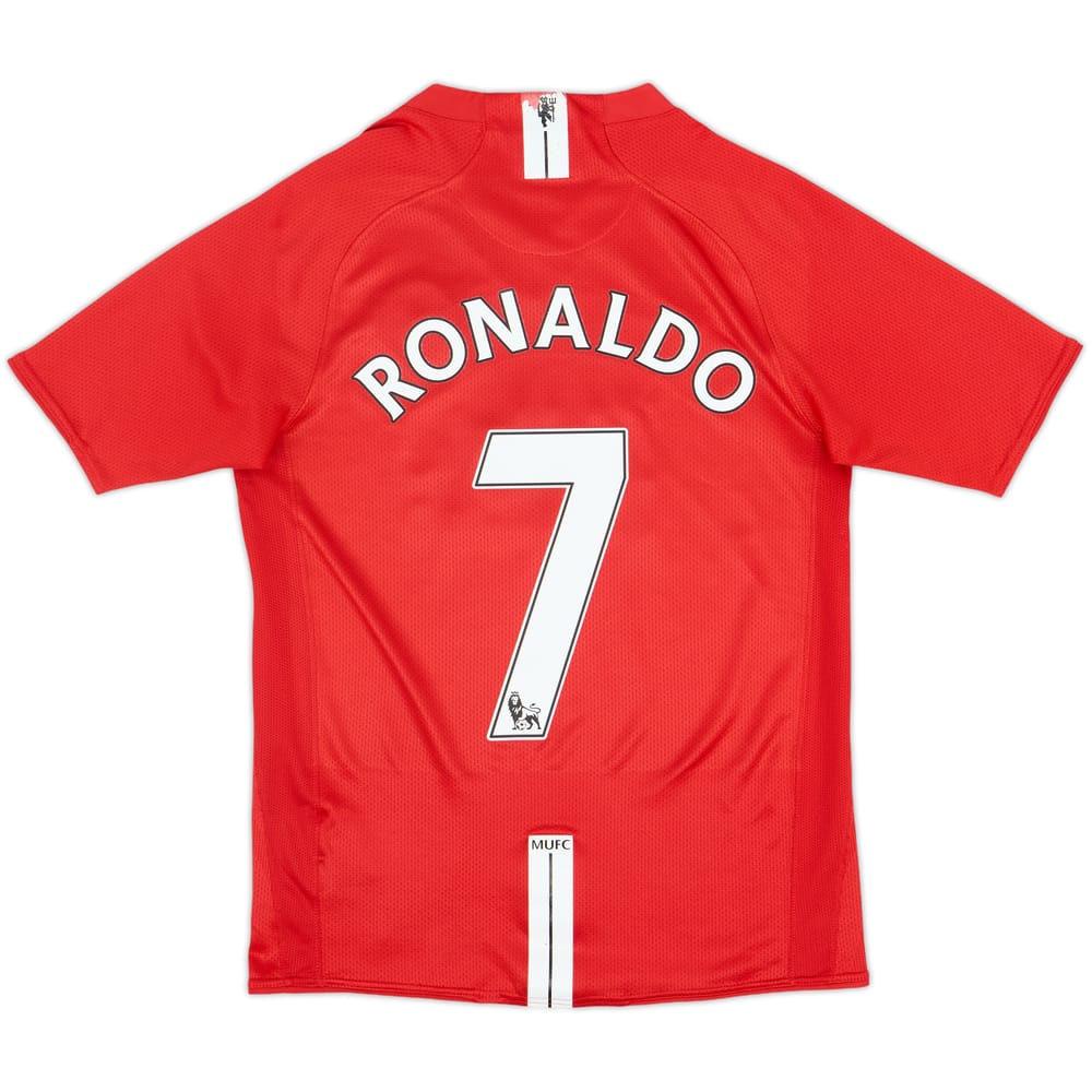 2007-09 Manchester United Home Shirt Ronaldo #7 - 6/10 - (XL.Boys)