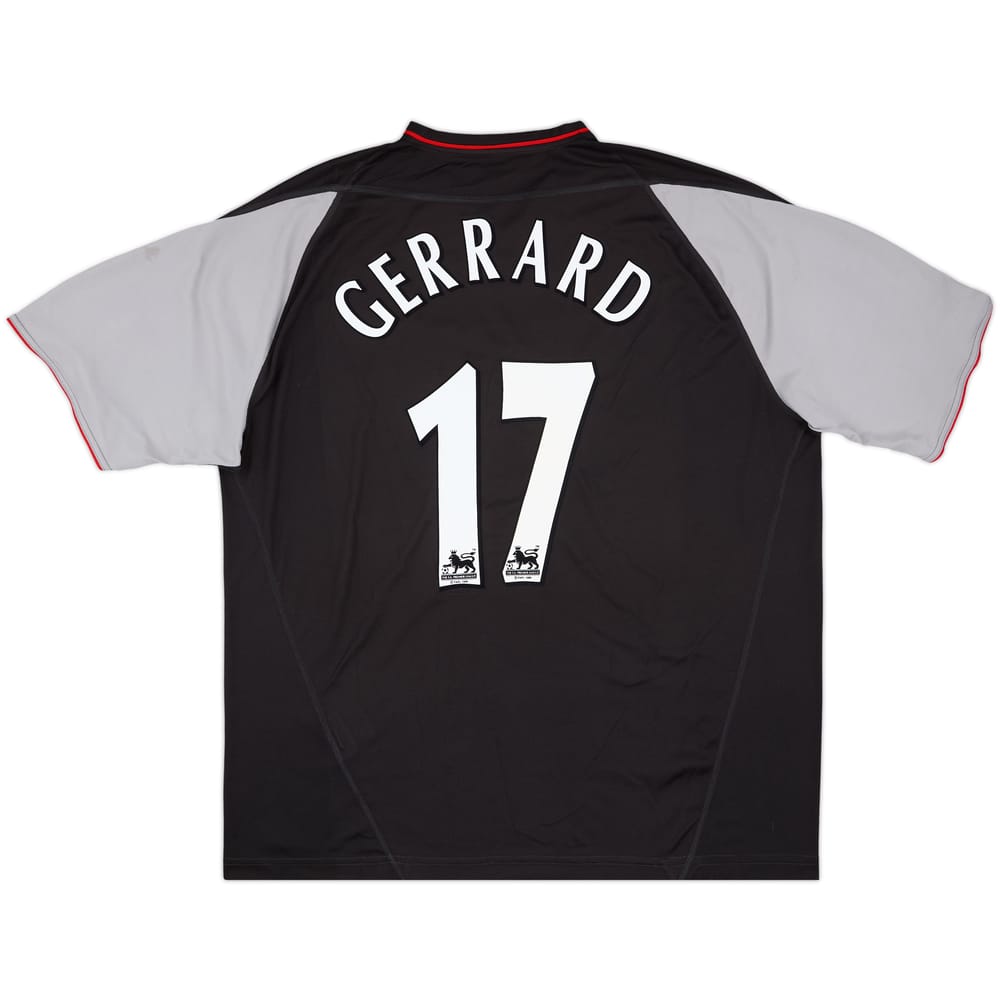 2002-04 Liverpool Away Shirt Gerrard #17 - 9/10 - (XXL)