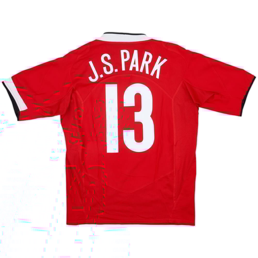 2004-06 Manchester United Home Shirt J.S.Park #13 - 7/10 - (M)