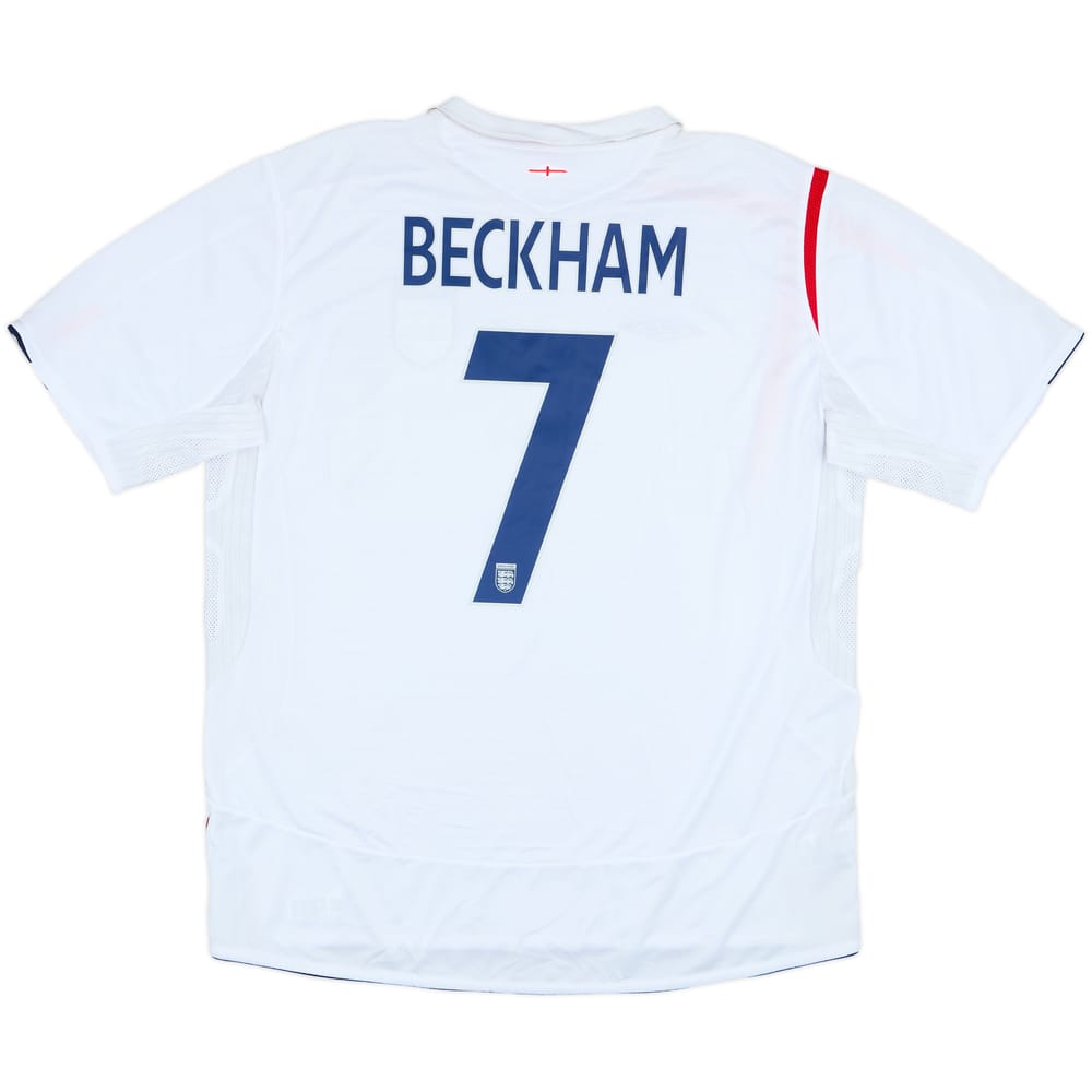 2005-07 England Home Shirt Beckham #7 - 8/10 - (XXL)