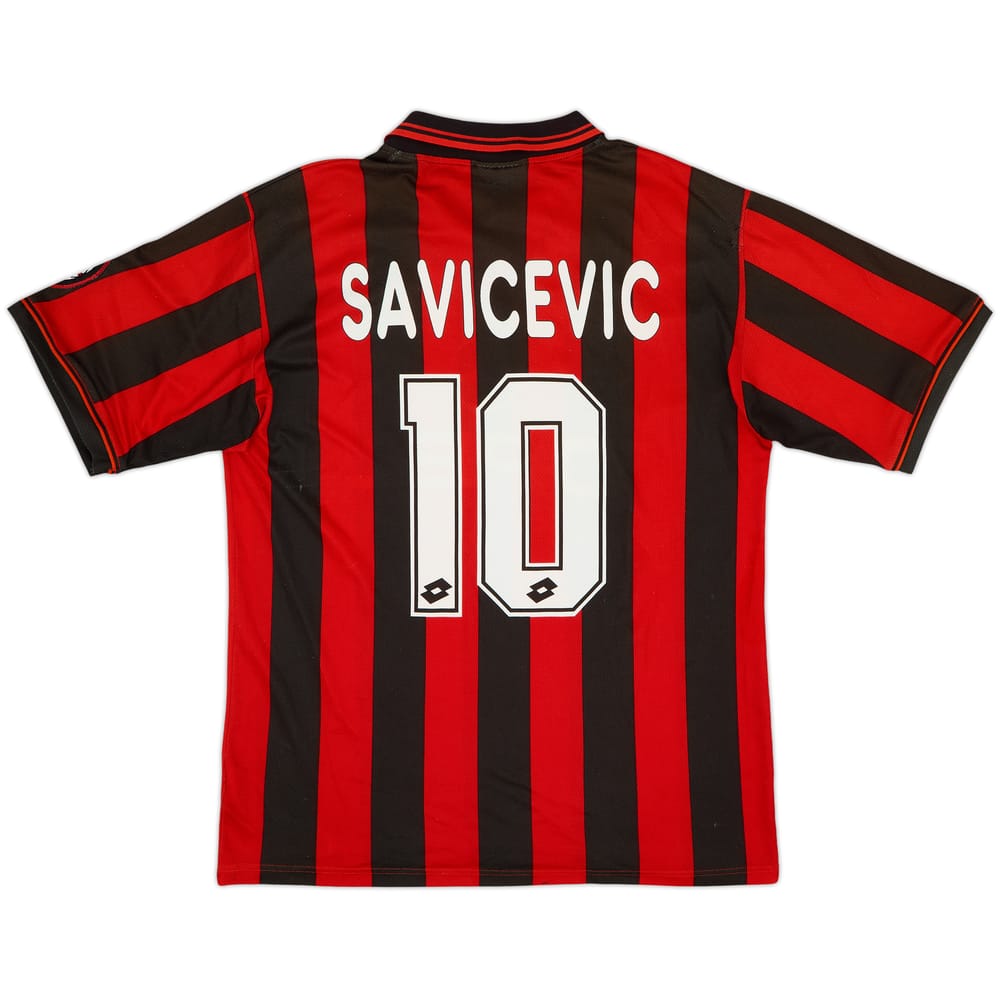 1996-97 AC Milan Home Shirt Savicevic #10 - 7/10 - (L)