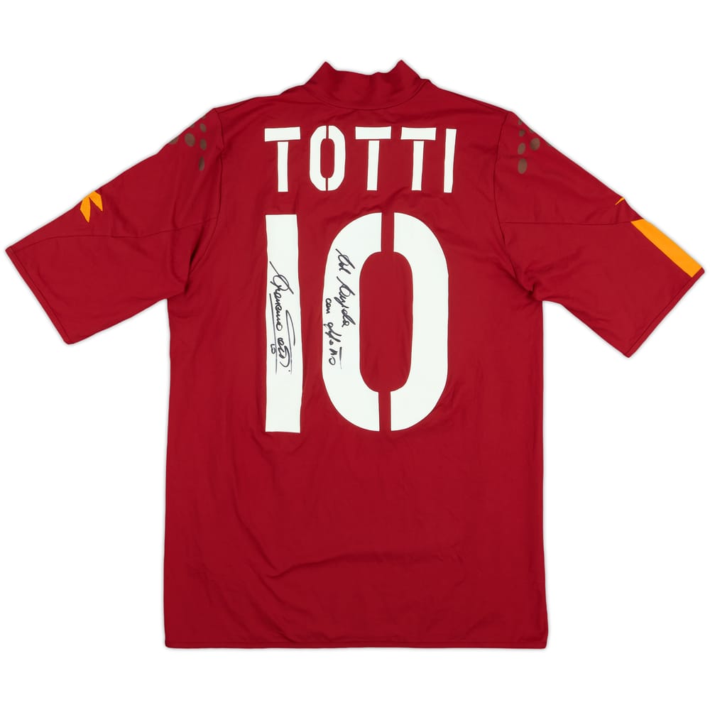 2004-05 Roma Signed Home Shirt Totti #10 - 6/10 - (S)