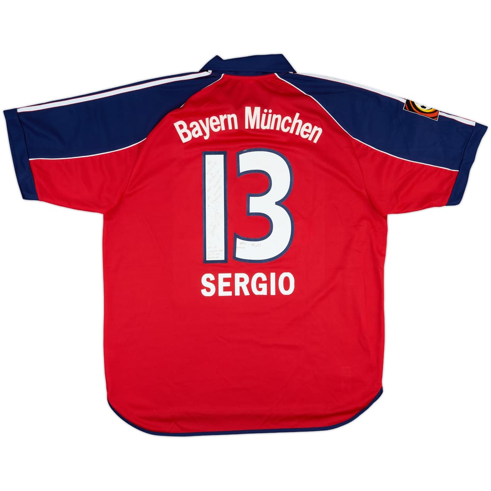 1999-01 Bayern Munich Signed Home Shirt Sergio #13 - 8/10 - (XL)