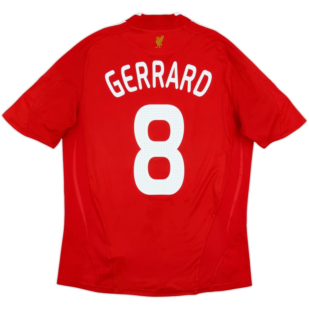 2008-10 Liverpool Home Shirt Gerrard #8 - 7/10 - (M)