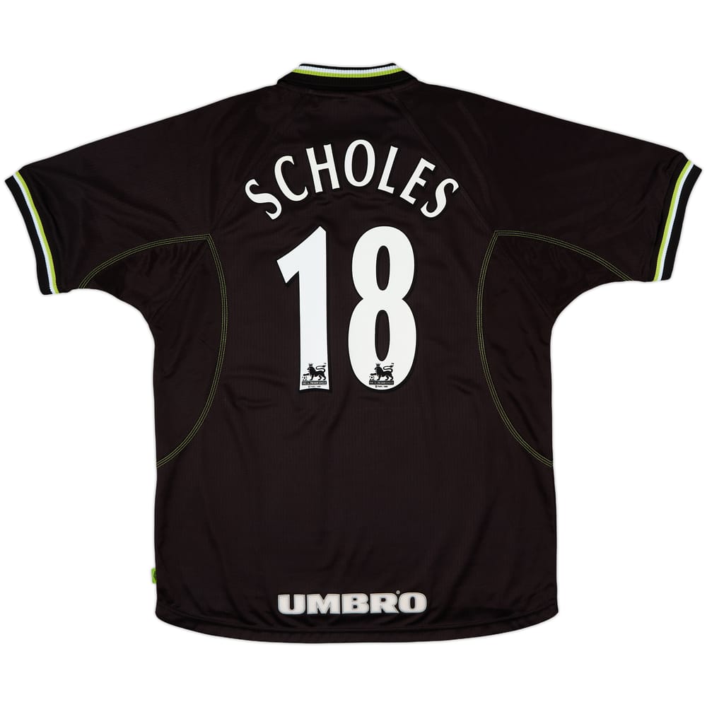 1998-99 Manchester United Third Shirt Scholes #18 - 10/10 - (XL)