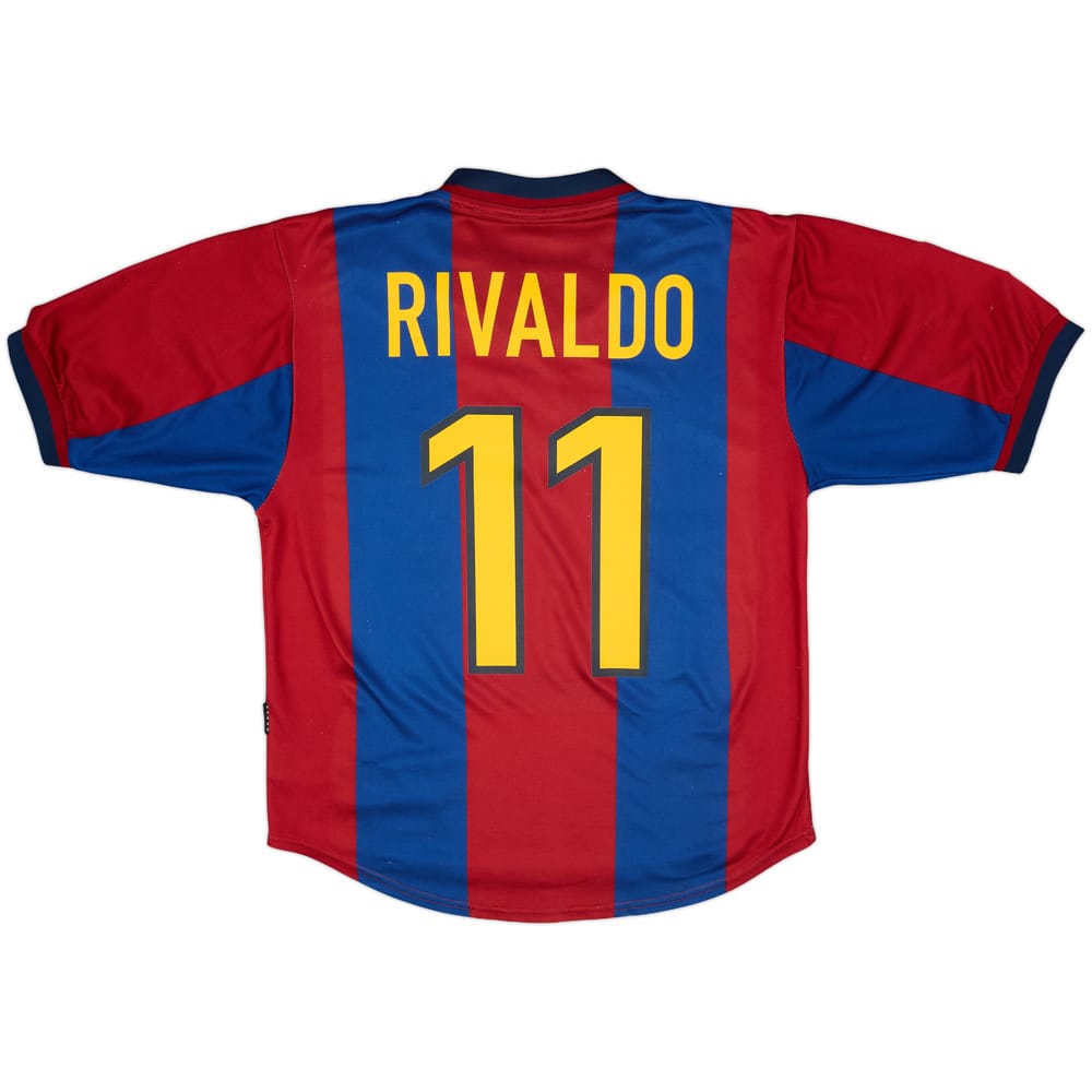 1998-00 Barcelona Home Shirt Rivaldo #11 - 6/10 - (S)
