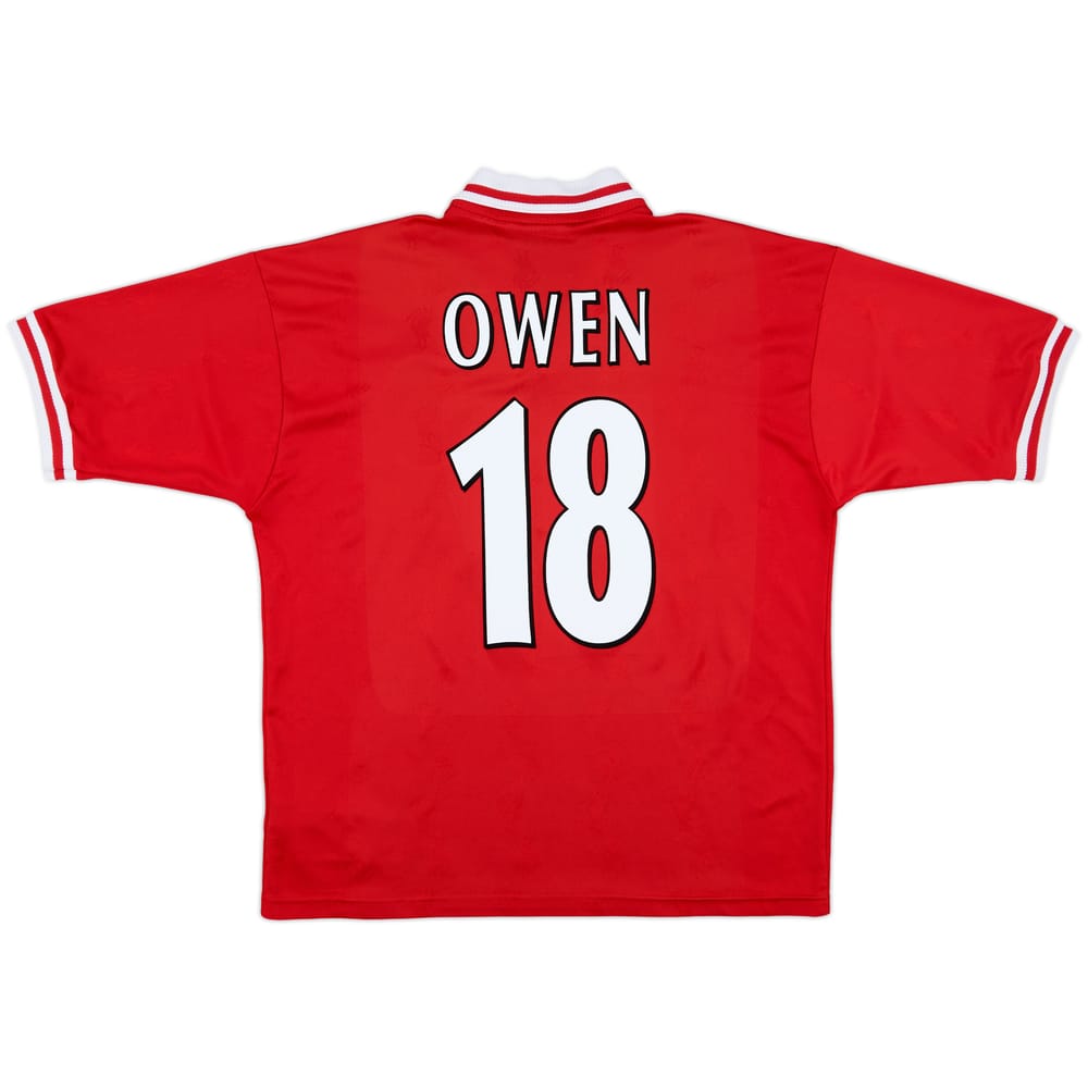 1996-98 Liverpool Home Shirt Owen #18 - 5/10 - (XL)