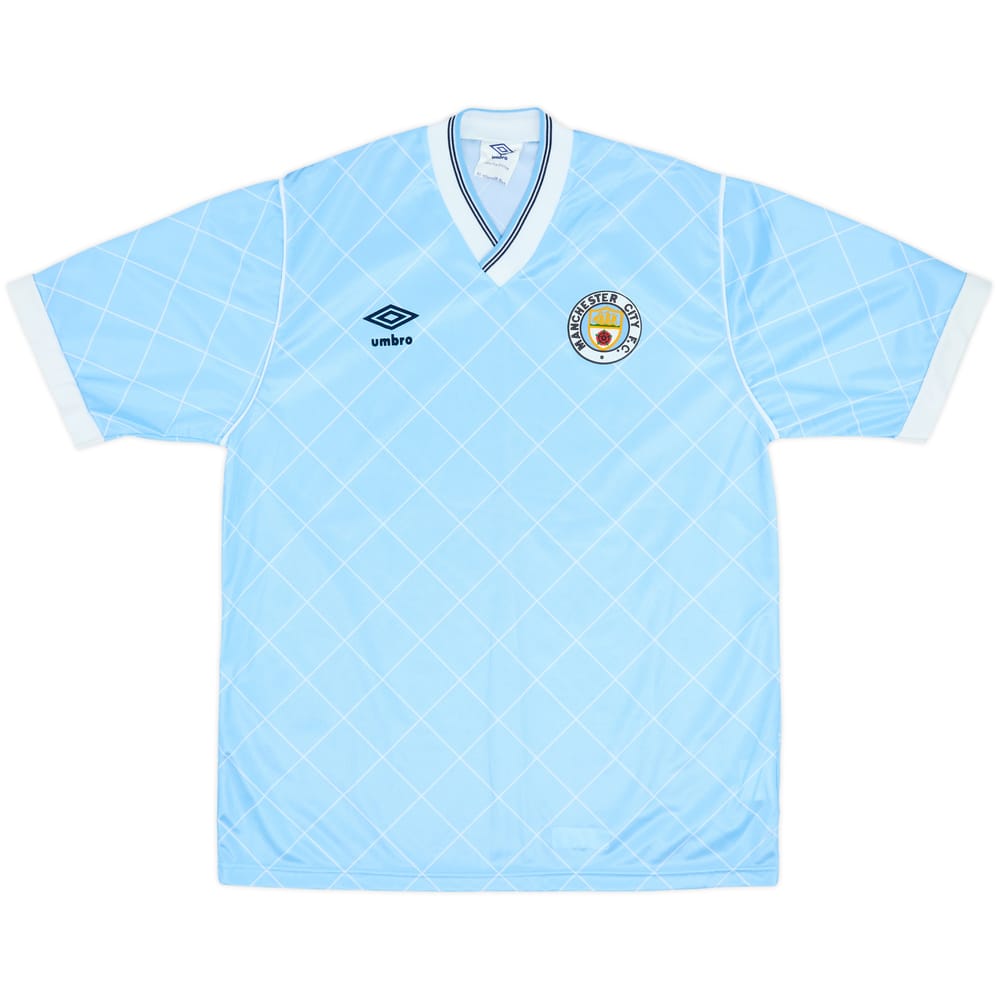 1987-89 Manchester City Home Shirt - 10/10 - (M)