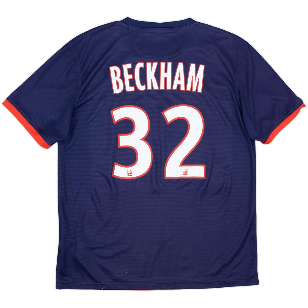 2013-14 Paris Saint-Germain Home Shirt Beckham #32 - 6/10 - (L)