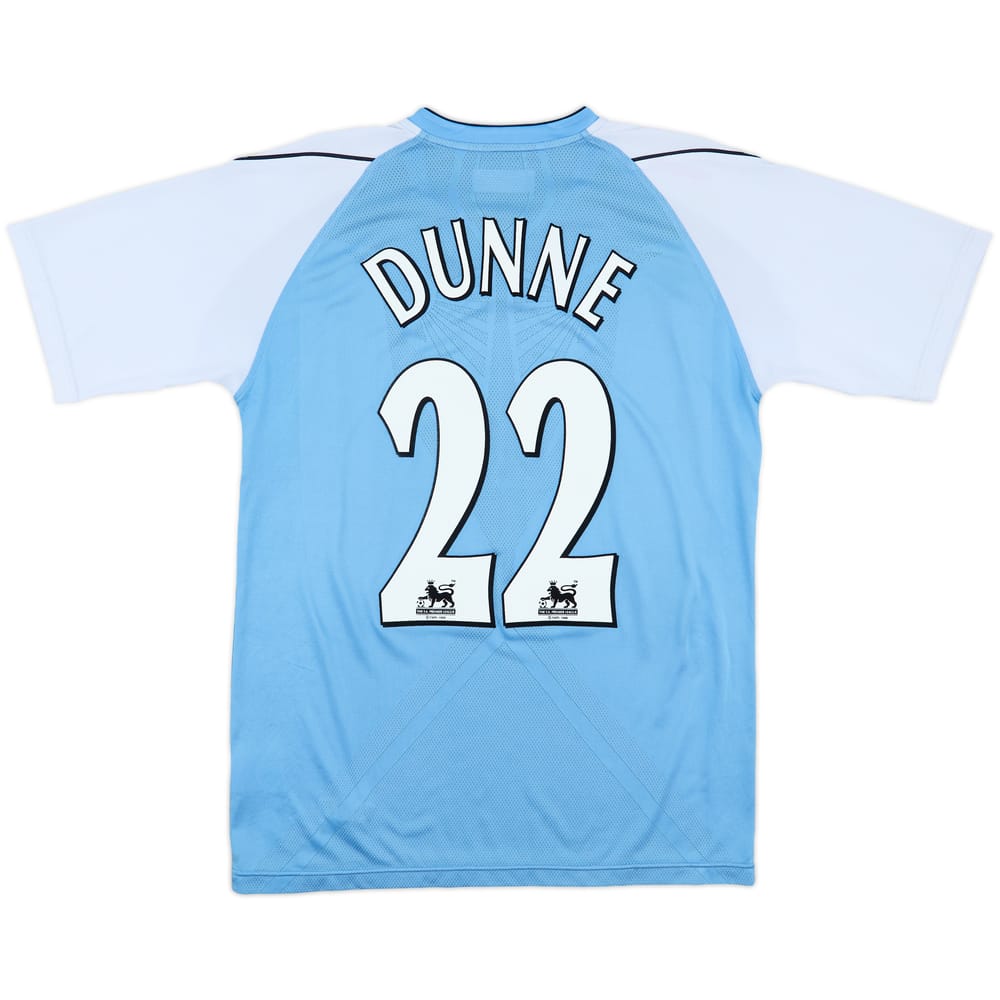 2006-07 Manchester City Home Shirt Dunne #22 - 6/10 - (M)