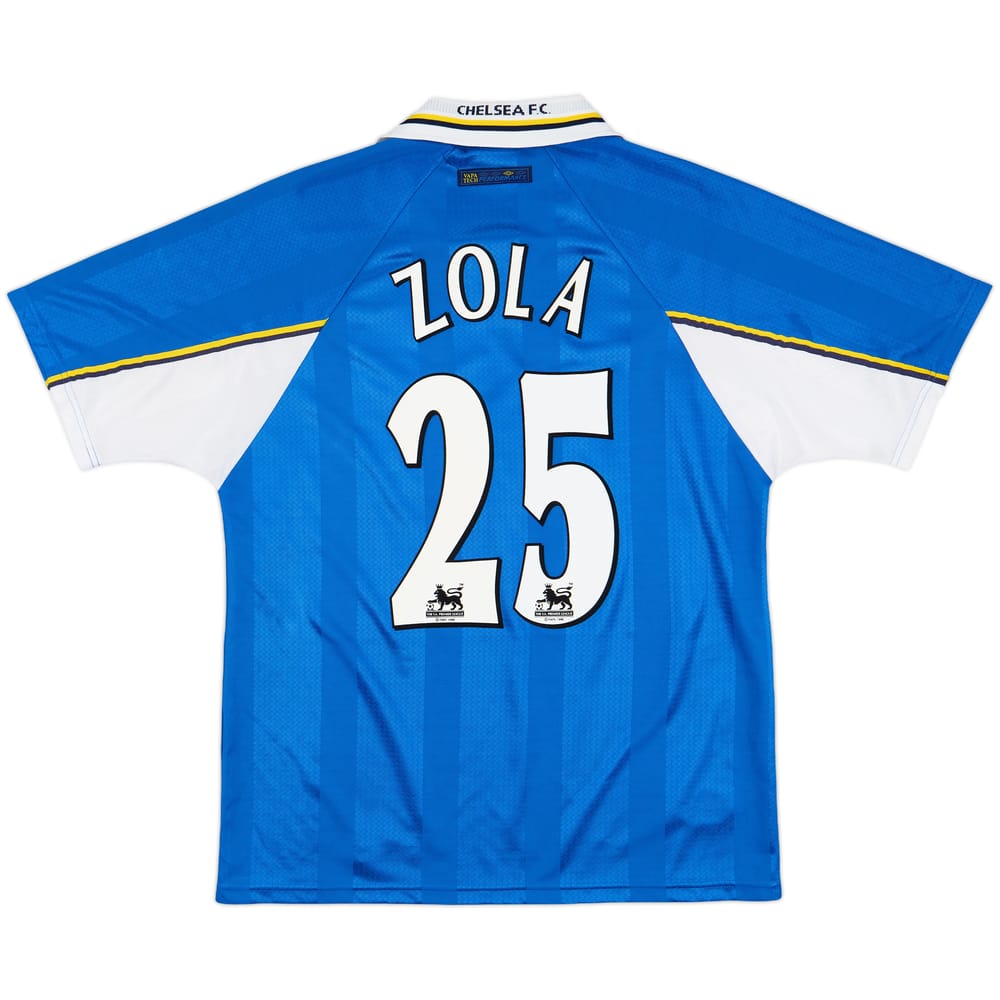 1997-99 Chelsea Home Shirt Zola #25 - 8/10 - (L)
