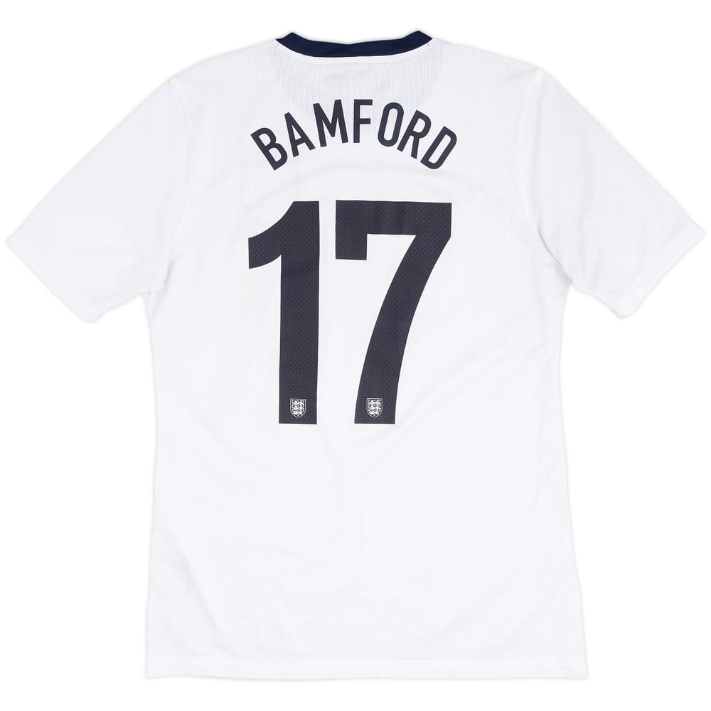 2013 England U-21 Match Issue Home Shirt Bamford #17