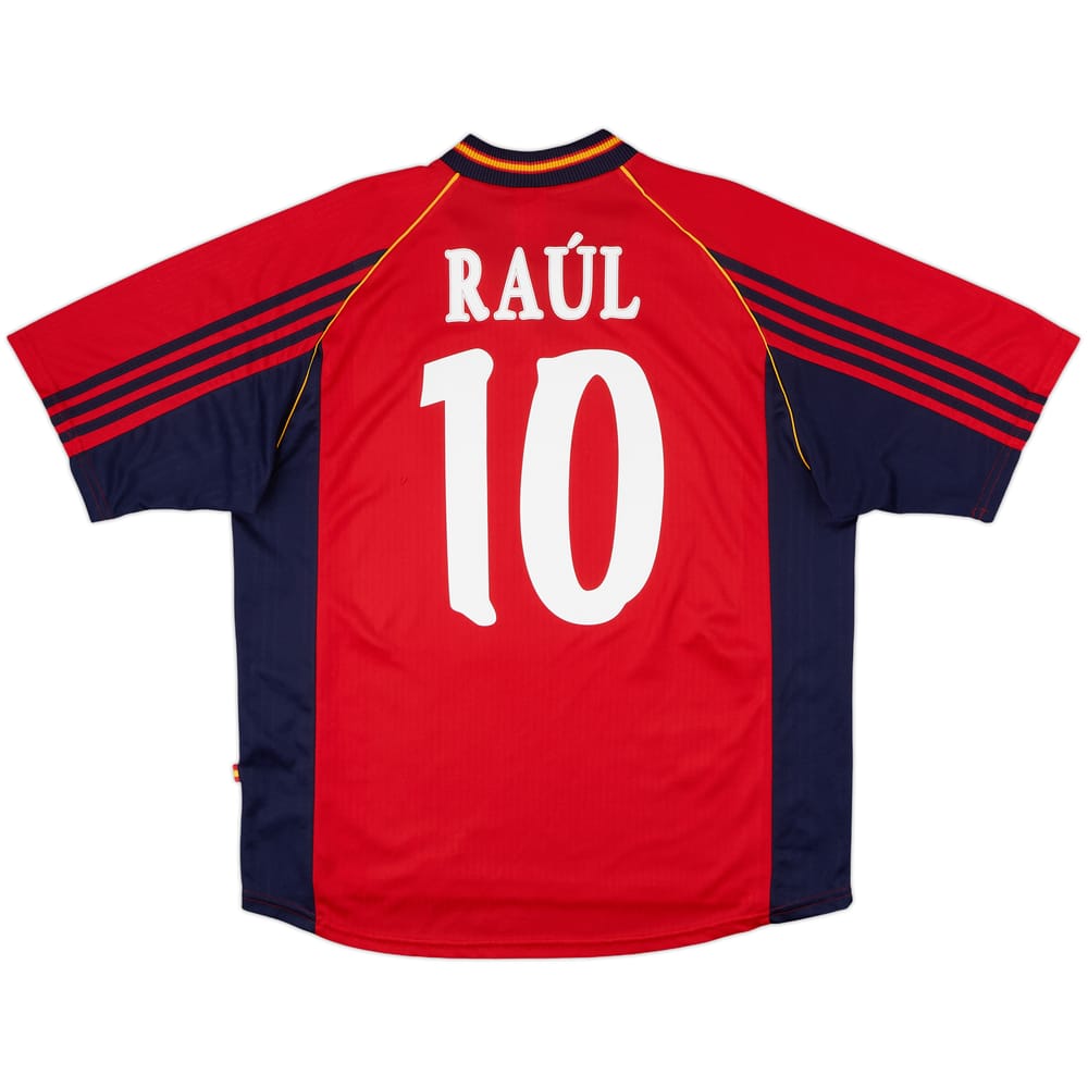 1998-99 Spain Home Shirt Raul #10 - 9/10 - (XL)