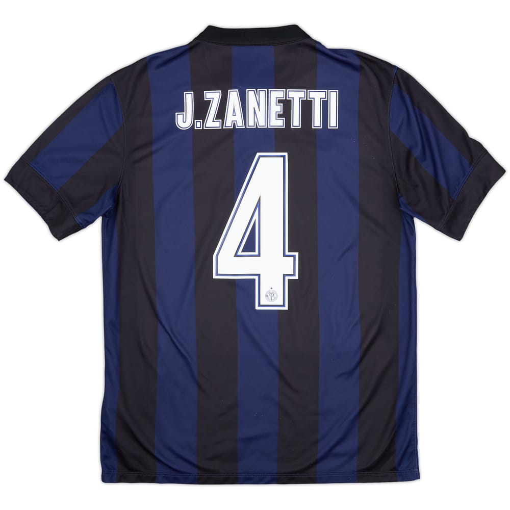 2013-14 Inter Milan Home Shirt J. Zanetti #4 - 7/10 - (M)