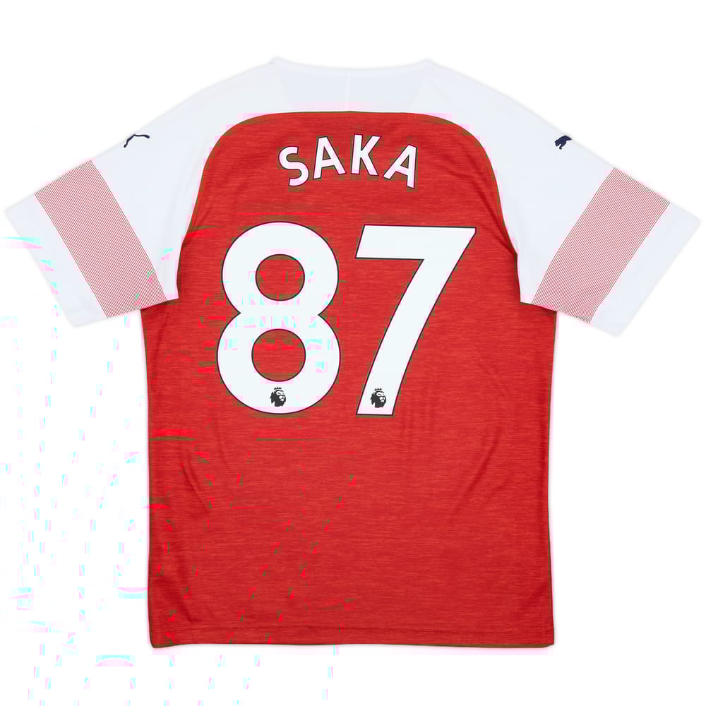 2018-19 Arsenal Home Shirt Saka #87 - 9/10 - (M)