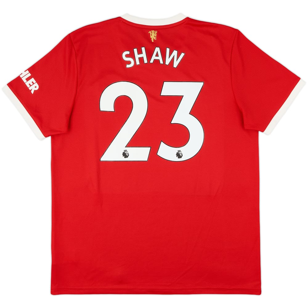 2021-22 Manchester United Home Shirt Shaw #23 - 9/10 - (XL)