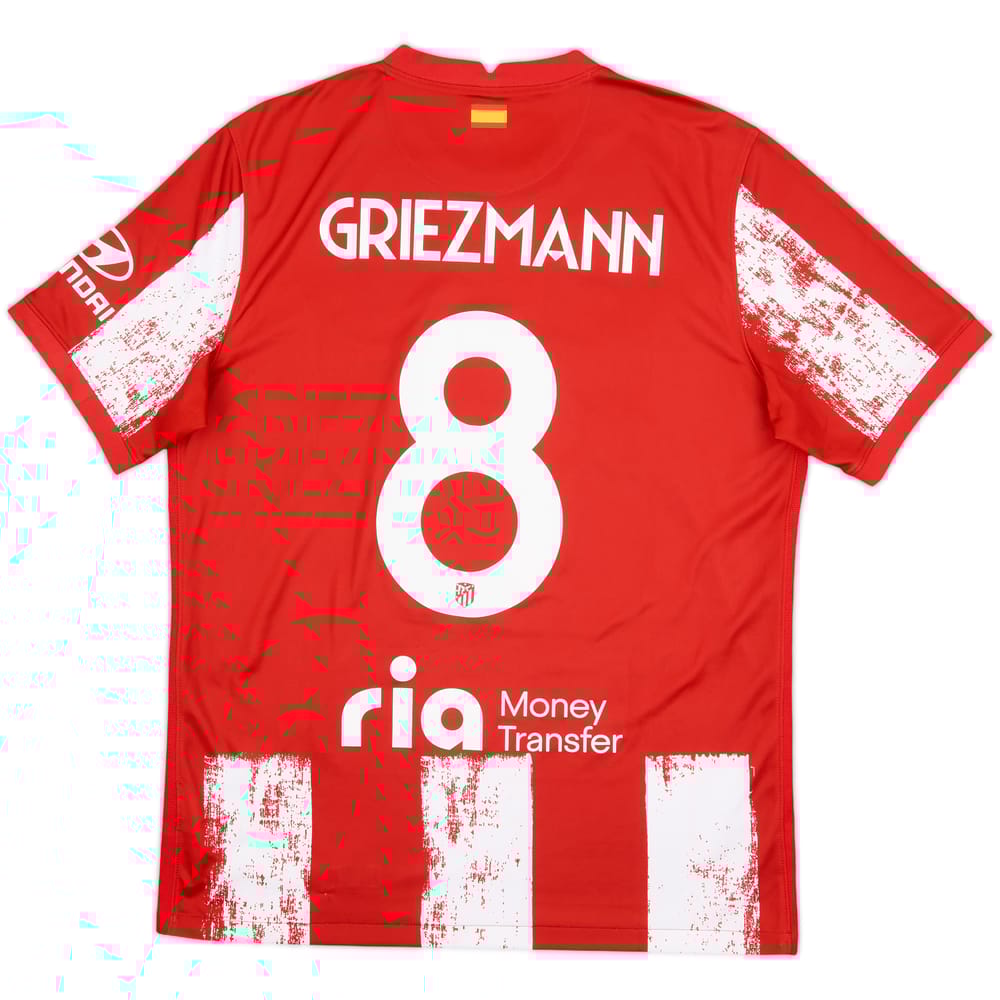 2021-22 Atletico Madrid Home Shirt Griezmann #8 - 8/10 - (L)