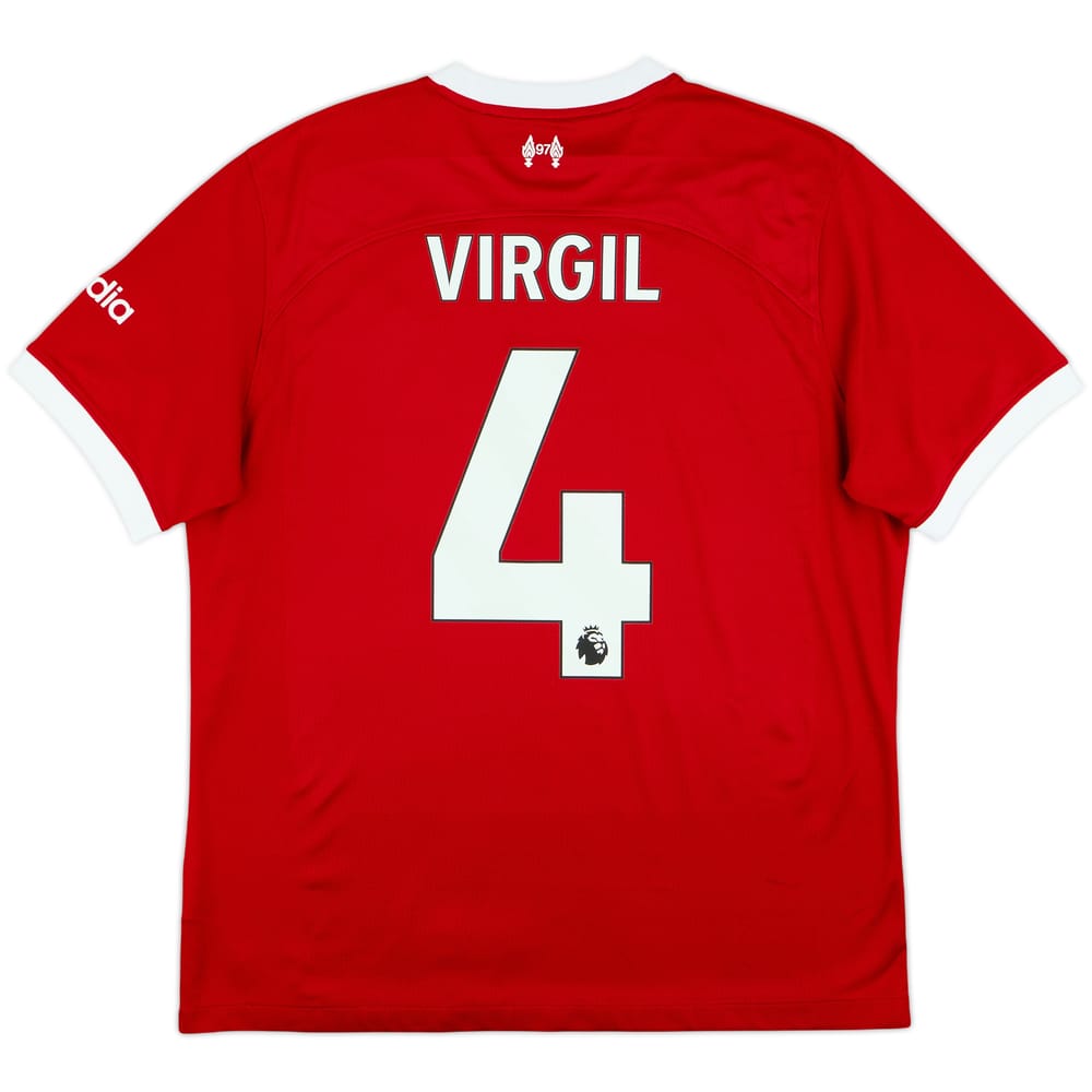 2023-24 Liverpool Home Shirt Virgil #4 - 9/10 - (L)