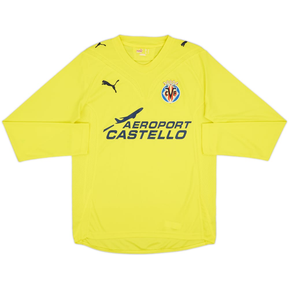 2009-10 Villarreal Home L/S Shirt - 8/10 - (S)