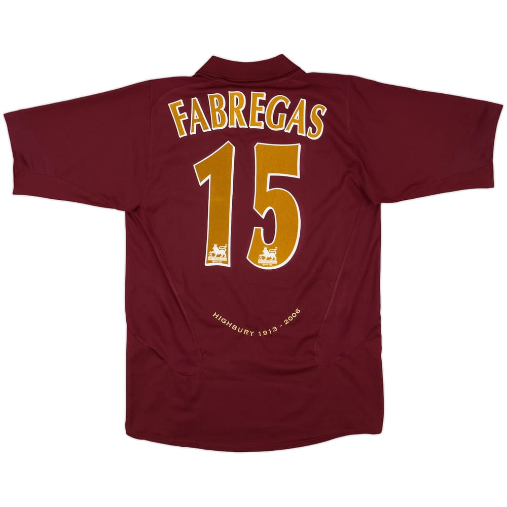 2005-06 Arsenal Home Shirt Fabregas #15 - 8/10 - (M)