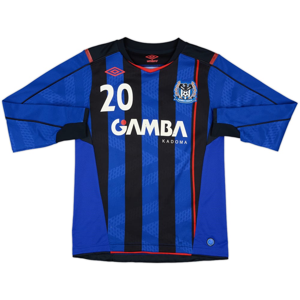 2014 Gamba Osaka Home L/S Shirt #20 - 6/10 - (S)