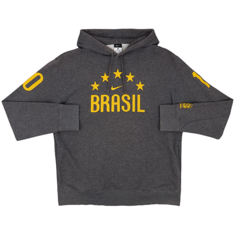 2010-11 Brazil Nike Hooded Sweat Top - 7/10 - (L)