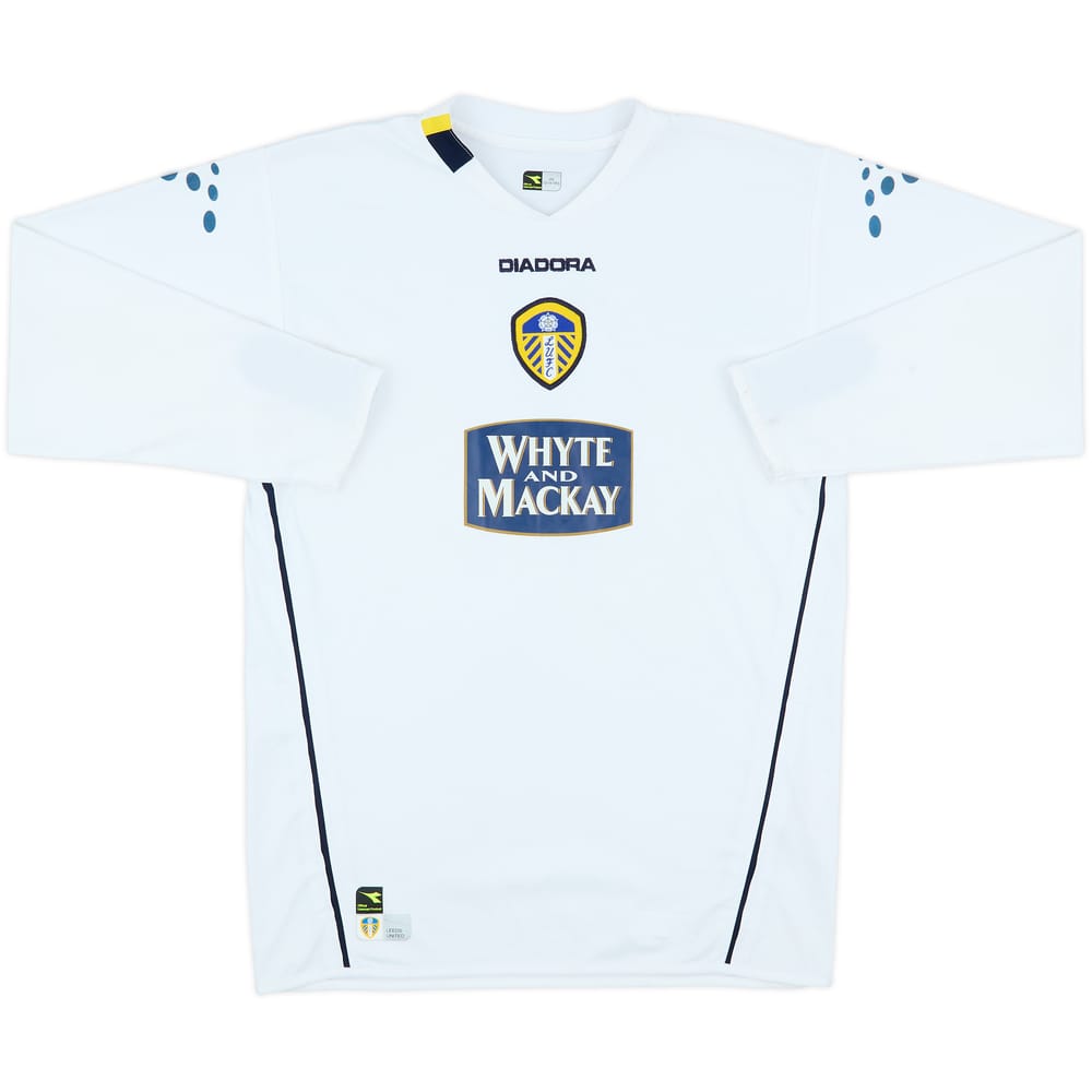 2004-05 Leeds United Home L/S Shirt - 8/10 - (XL.Boys)