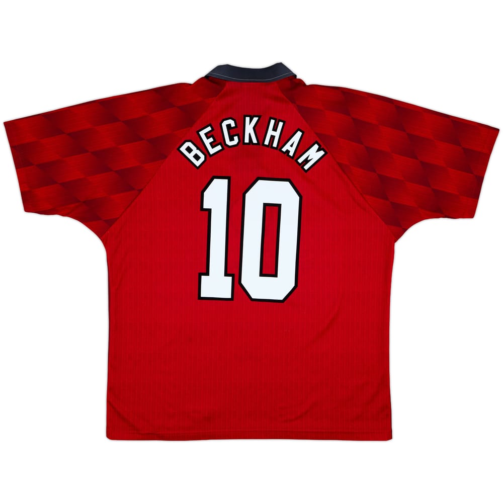 1996-98 Manchester United Home Shirt Beckham #10 - 8/10 - (XL)