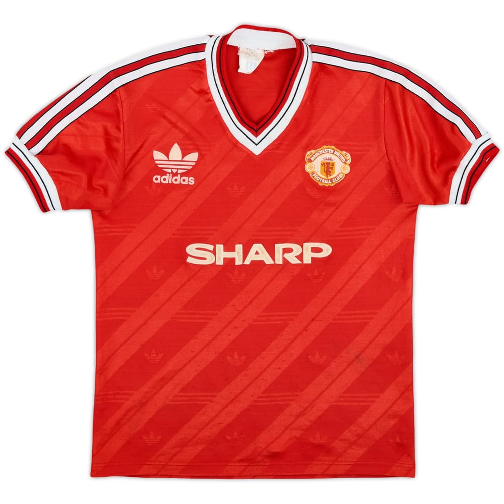 1986-88 Manchester United Home Shirt - 7/10 - (L.Boys)