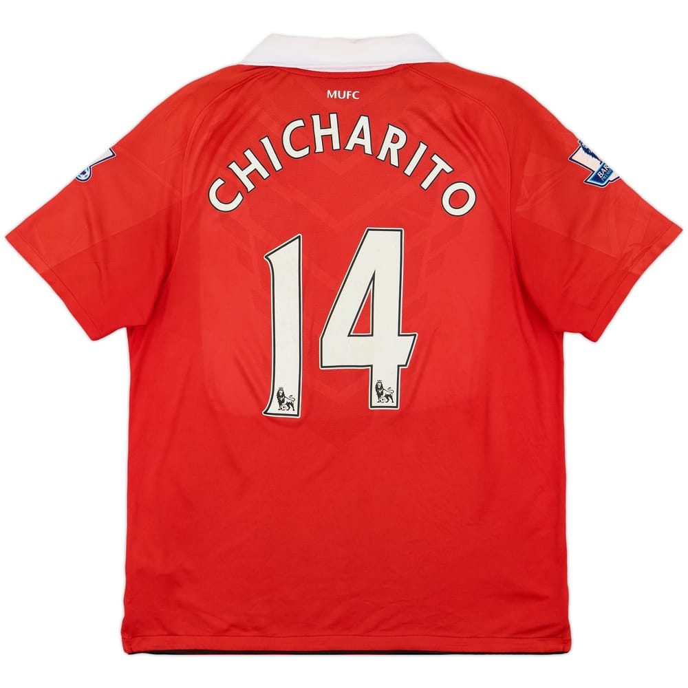 2010-11 Manchester United Home Shirt Chicharito #14 - 7/10 - (L)