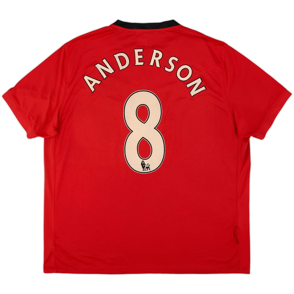 2009-10 Manchester United Home Shirt Anderson #8 - 5/10 - (XXL)