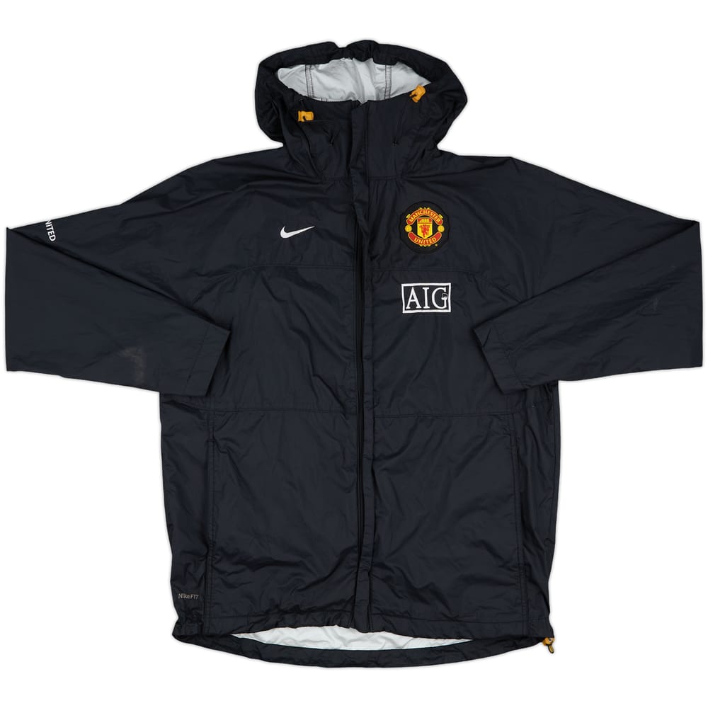 2008-09 Manchester United Nike Hooded Rain Jacket - 7/10 - (L)