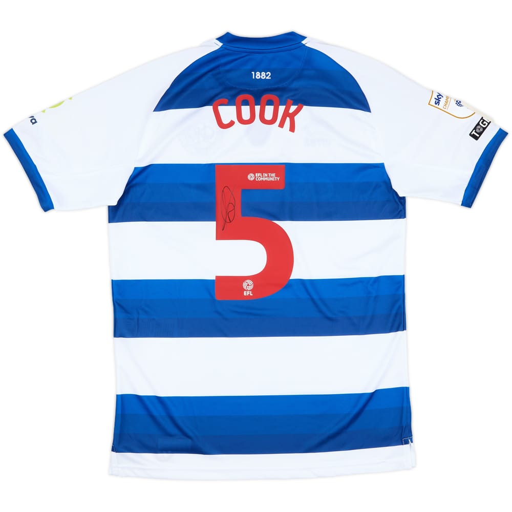 2024-25 QPR Match Issue Signed Home Shirt Cook #5