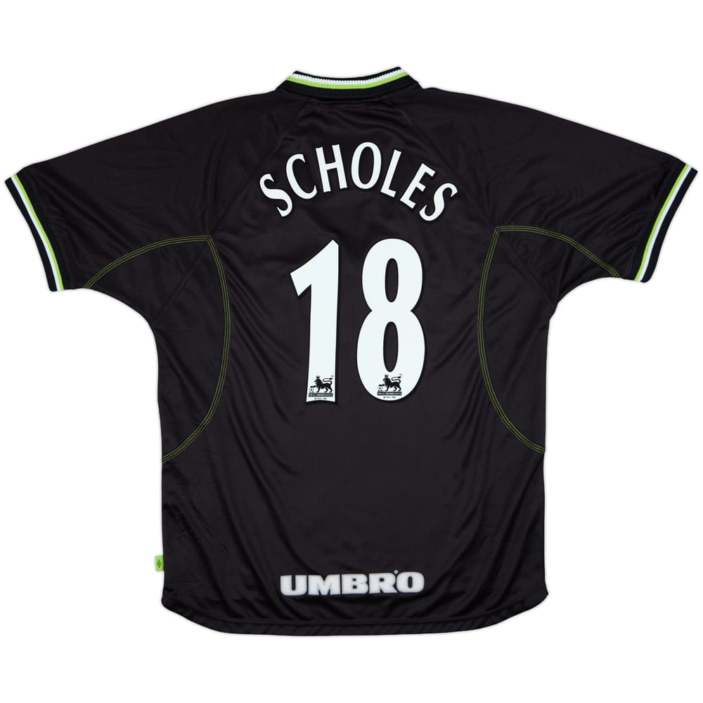 1998-99 Manchester United Third Shirt Scholes #18 - 8/10 - (XL)