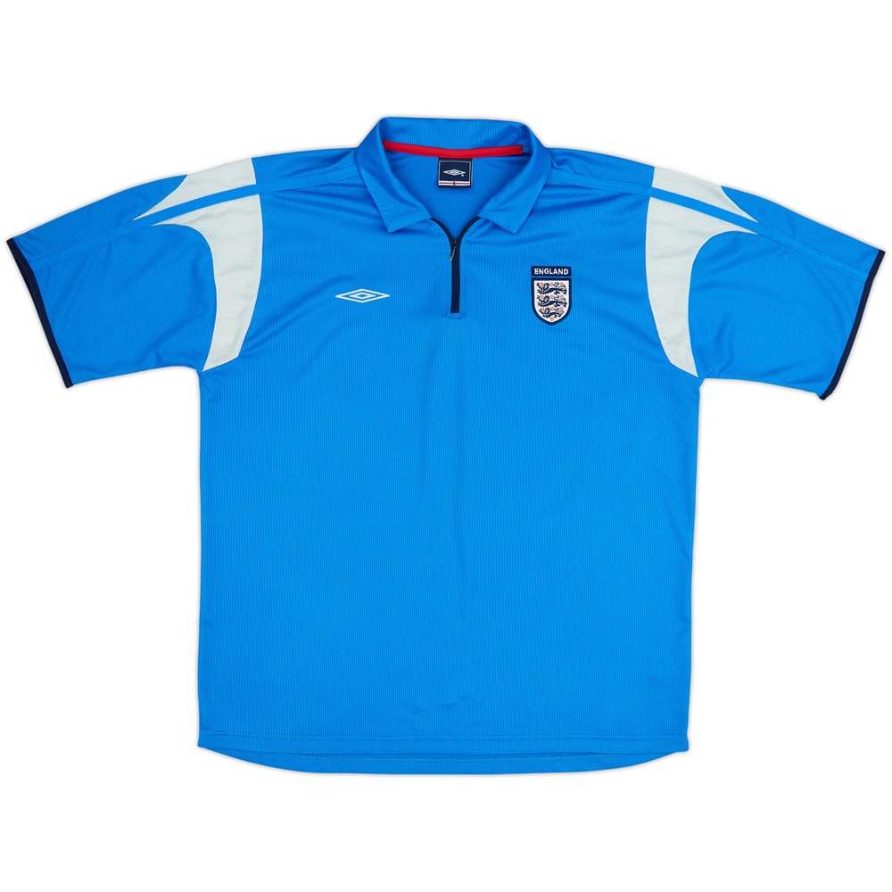 2004-06 England Umbro 1/4 Zip Polo Shirt - 9/10 - (XL)