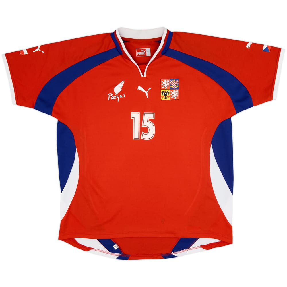 2000-02 Czech Republic Basic Home Shirt #15 - 7/10 - (XL)