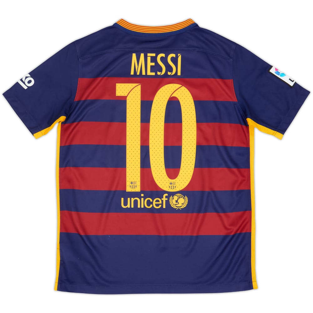 2015-16 Barcelona Home Shirt Messi #10 - 6/10 - (XL.Boys)
