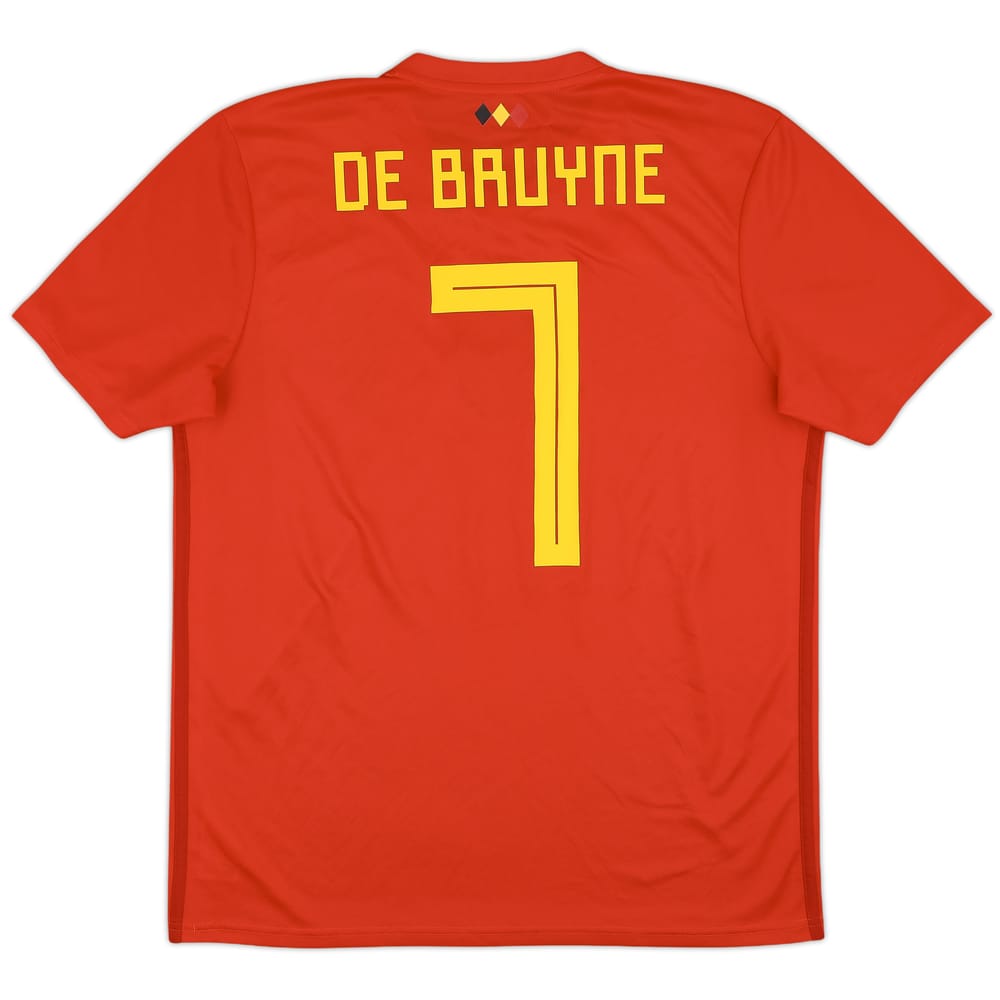 2018-19 Belgium Home Shirt De Bruyne #7 - 8/10 - (L)