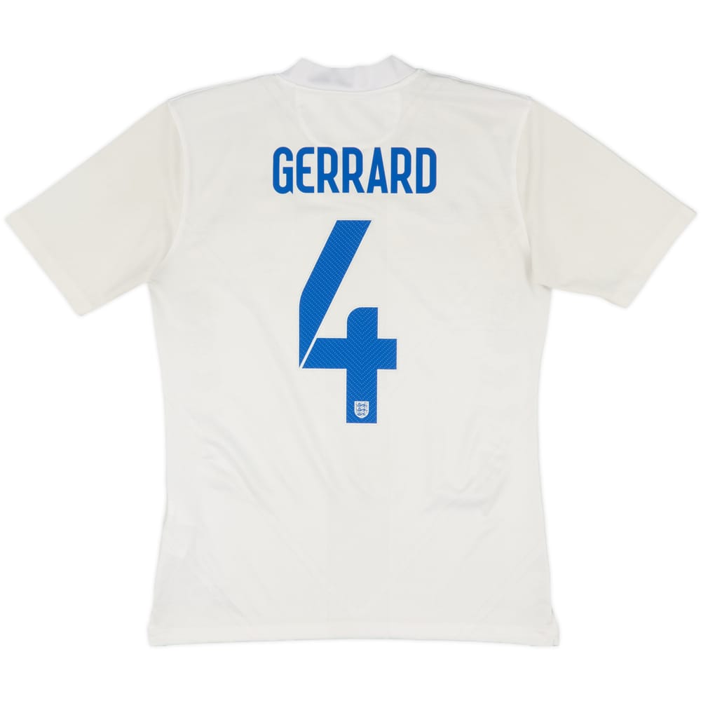 2014-15 England Authentic Home Shirt Gerrard #4 - 4/10 - (L)