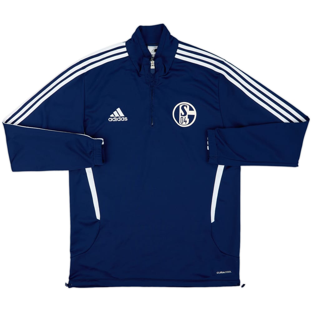 2010-11 Schalke adidas 1/4 Zip Drill Top - 9/10 - (L)