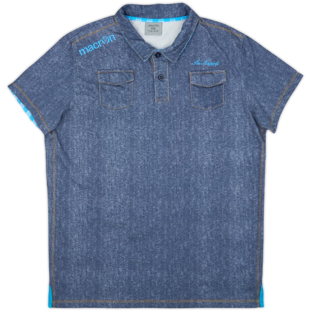 2014-15 Napoli Macron Polo Shirt - 9/10 - (XL.Boys)