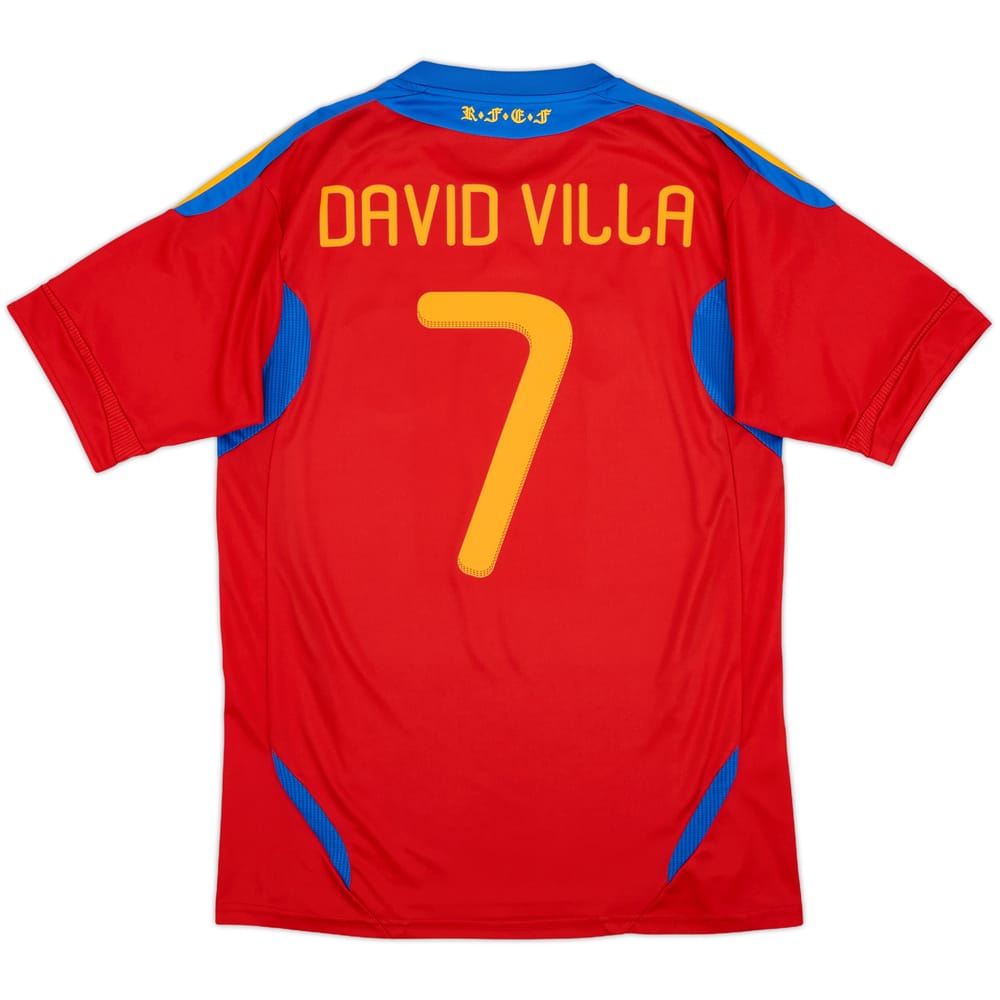 2010-11 Spain Home Shirt David Villa #7 - 9/10 - (M)
