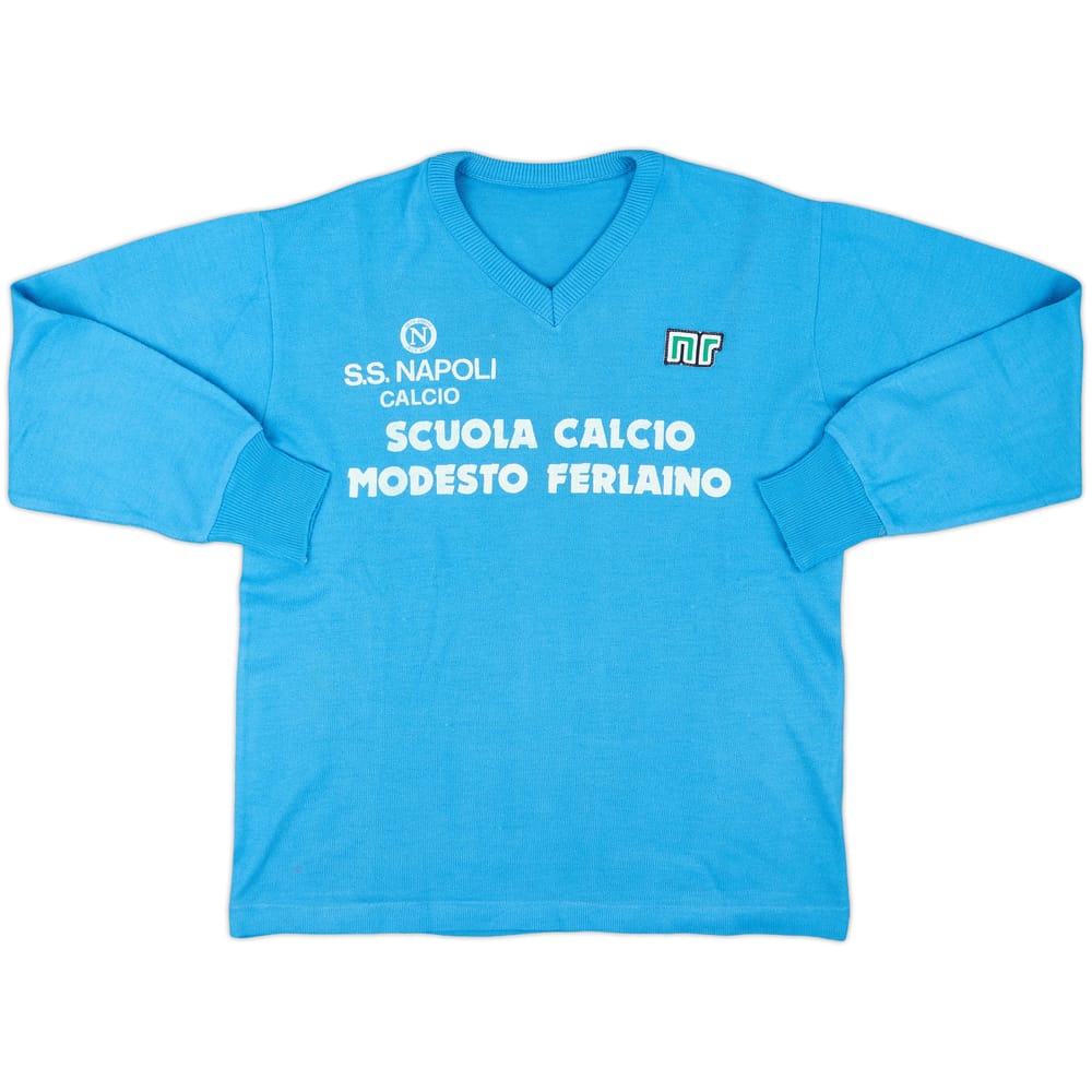1986-87 Napoli 'Football School' Ennerre Knitted Sweat Top - 8/10 - (M)