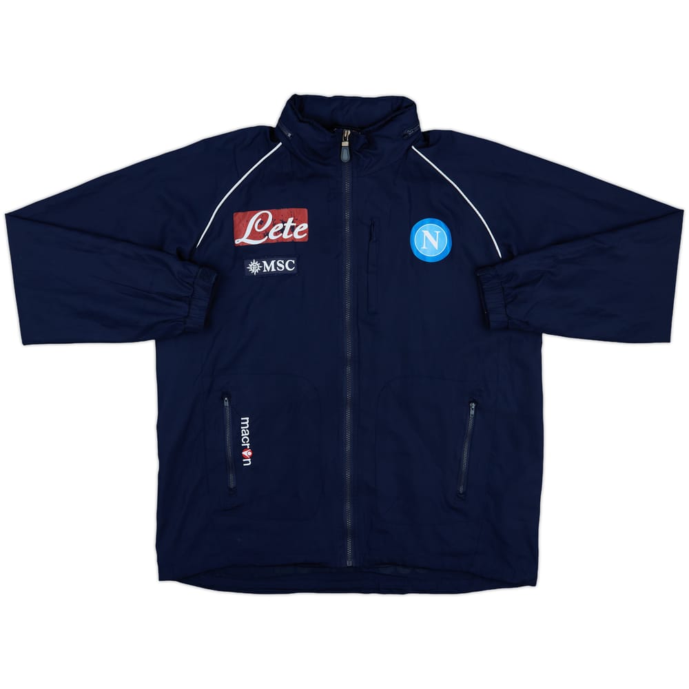 2010-11 Napoli Macron Hooded Rain Jacket - 5/10 - (L)