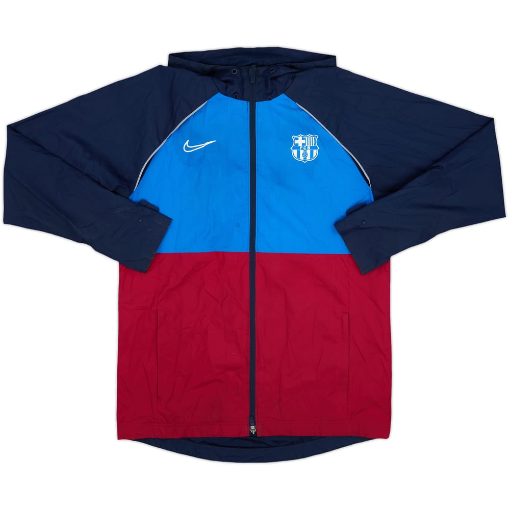 2021-22 Barcelona Nike Hooded Track Jacket - 8/10 - (M)