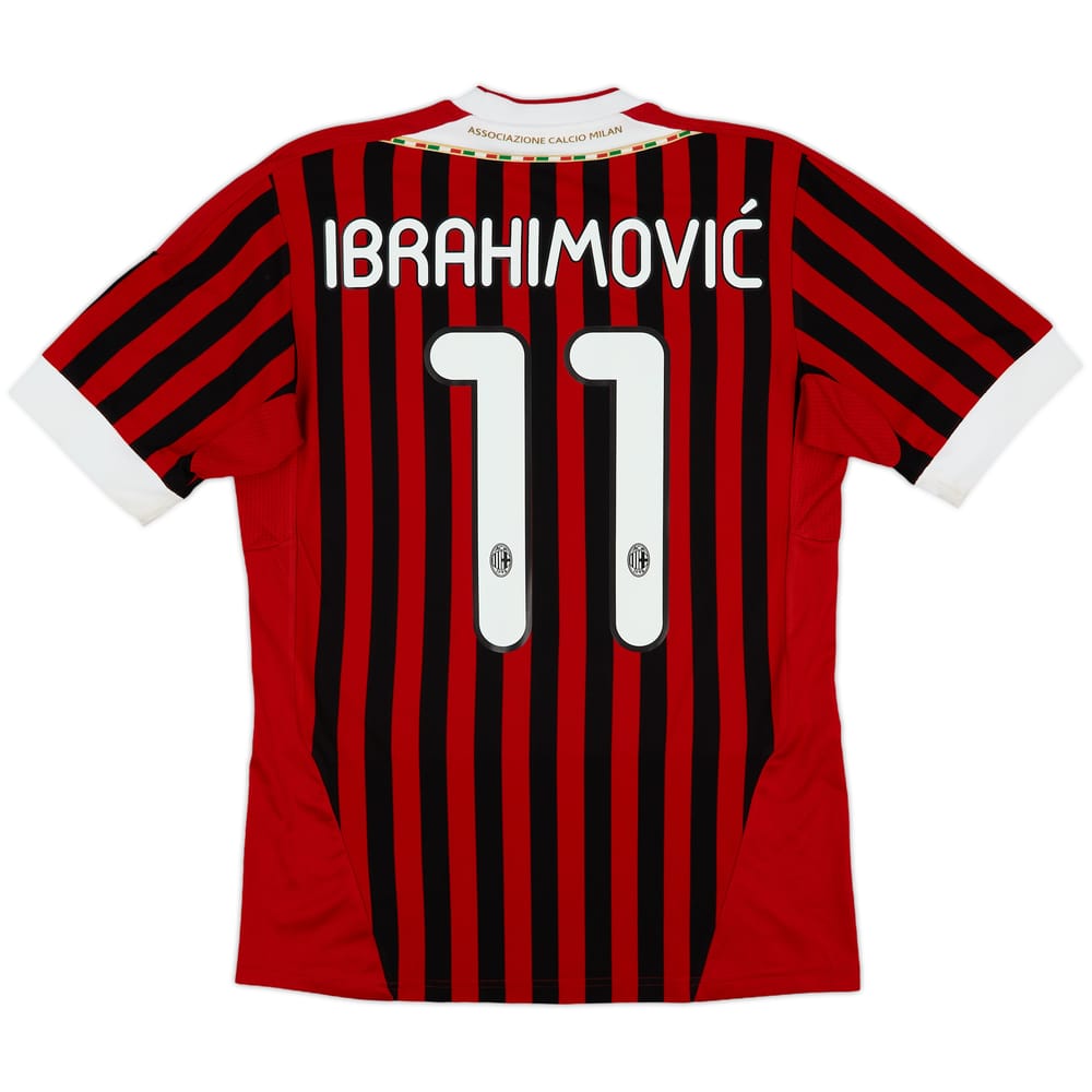 2011-12 AC Milan Home Shirt Ibrahimovic #11 - 9/10 - (S)