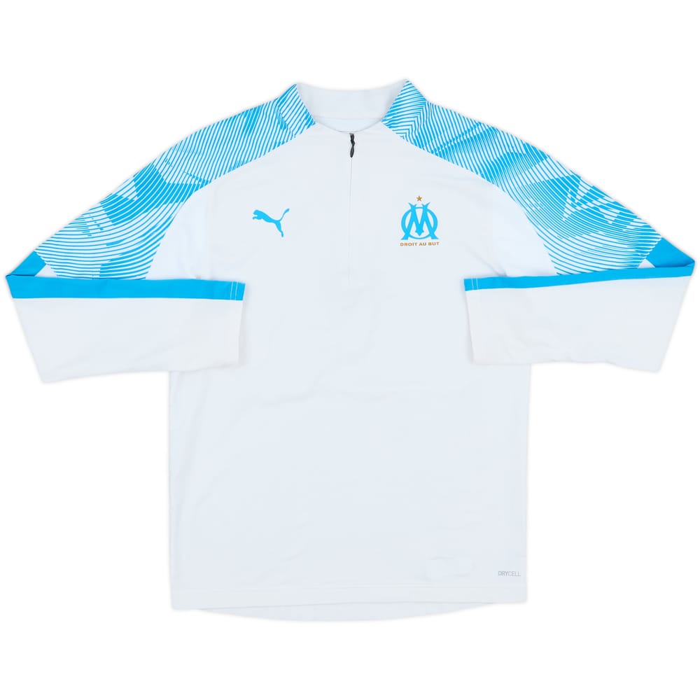 2018-19 Olympique Marseille Puma 1/4 Zip Training Top - 8/10 - (L.Boys)