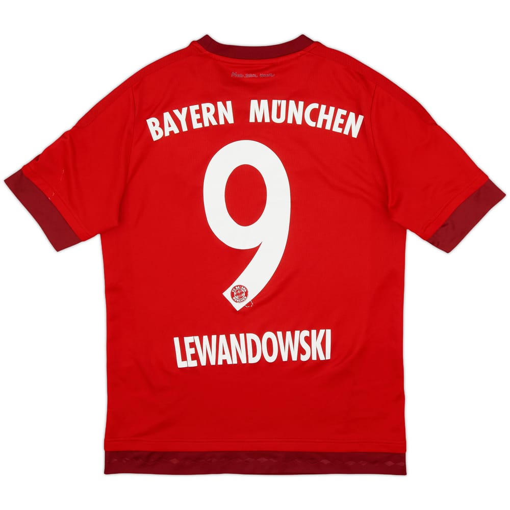 2015-16 Bayern Munich Home Shirt Lewandowski #9 - 5/10 - (XL.Boys)